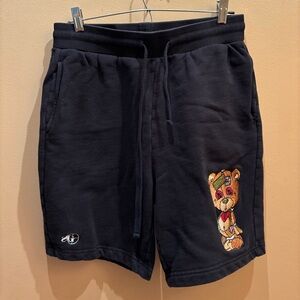Sniper Gang Apparel Heartless fleece lining Size SP Bear Embroidered Shorts